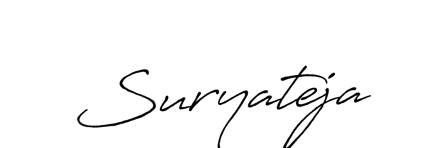 Suryateja stylish signature style. Best Handwritten Sign (Antro_Vectra_Bolder) for my name. Handwritten Signature Collection Ideas for my name Suryateja. Suryateja signature style 7 images and pictures png
