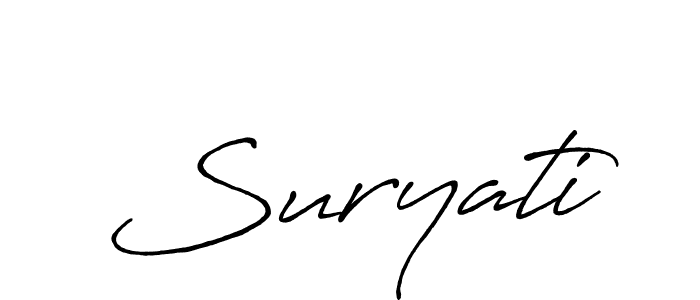 You should practise on your own different ways (Antro_Vectra_Bolder) to write your name (Suryati) in signature. don't let someone else do it for you. Suryati signature style 7 images and pictures png