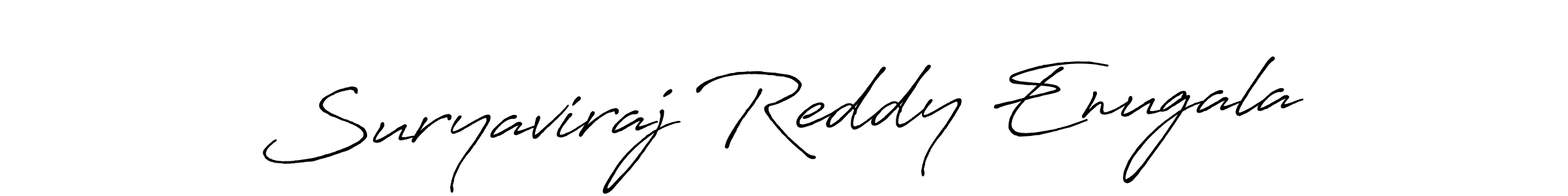 Also we have Suryaviraj Reddy Enugala name is the best signature style. Create professional handwritten signature collection using Antro_Vectra_Bolder autograph style. Suryaviraj Reddy Enugala signature style 7 images and pictures png