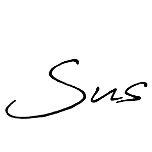 Create a beautiful signature design for name Sus. With this signature (Antro_Vectra_Bolder) fonts, you can make a handwritten signature for free. Sus signature style 7 images and pictures png