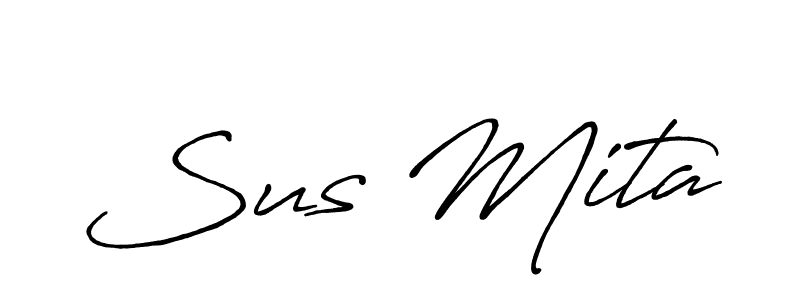 Create a beautiful signature design for name Sus Mita. With this signature (Antro_Vectra_Bolder) fonts, you can make a handwritten signature for free. Sus Mita signature style 7 images and pictures png