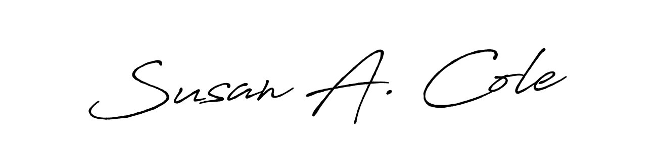 How to make Susan A. Cole signature? Antro_Vectra_Bolder is a professional autograph style. Create handwritten signature for Susan A. Cole name. Susan A. Cole signature style 7 images and pictures png