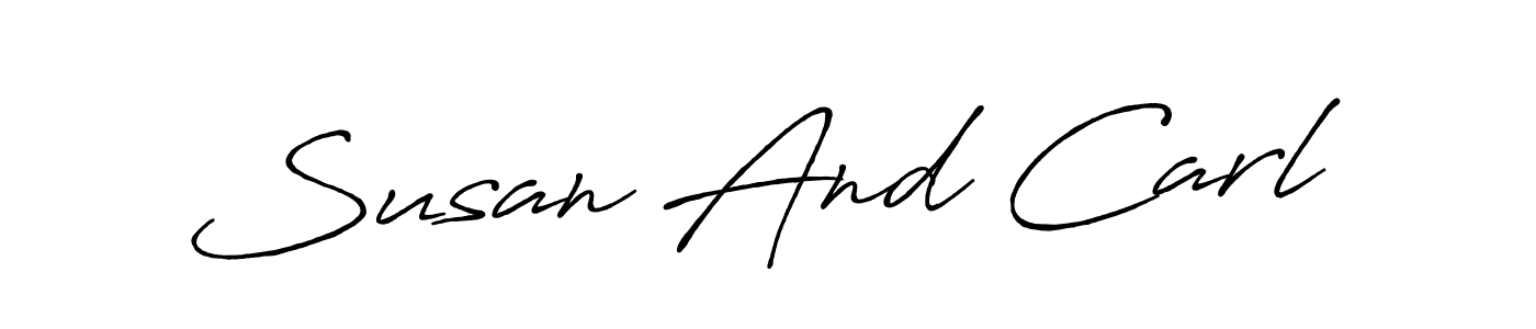 Design your own signature with our free online signature maker. With this signature software, you can create a handwritten (Antro_Vectra_Bolder) signature for name Susan And Carl. Susan And Carl signature style 7 images and pictures png