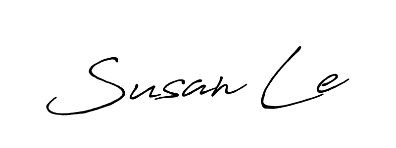 How to make Susan Le name signature. Use Antro_Vectra_Bolder style for creating short signs online. This is the latest handwritten sign. Susan Le signature style 7 images and pictures png