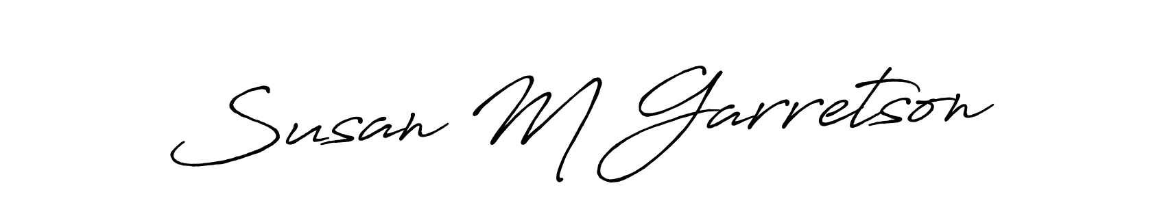 Antro_Vectra_Bolder is a professional signature style that is perfect for those who want to add a touch of class to their signature. It is also a great choice for those who want to make their signature more unique. Get Susan M Garretson name to fancy signature for free. Susan M Garretson signature style 7 images and pictures png