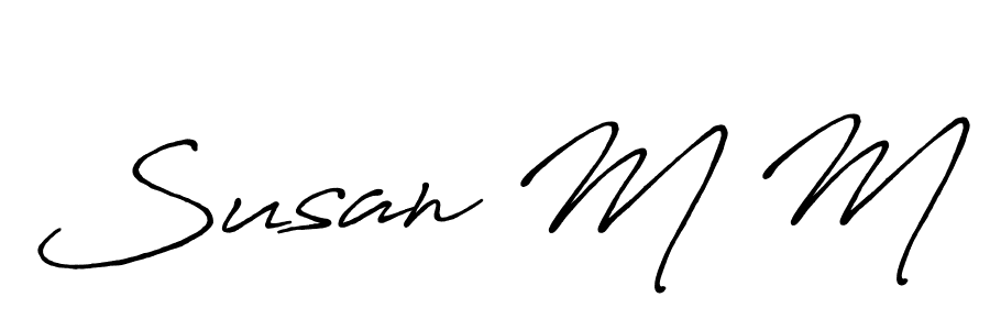 Design your own signature with our free online signature maker. With this signature software, you can create a handwritten (Antro_Vectra_Bolder) signature for name Susan M M. Susan M M signature style 7 images and pictures png