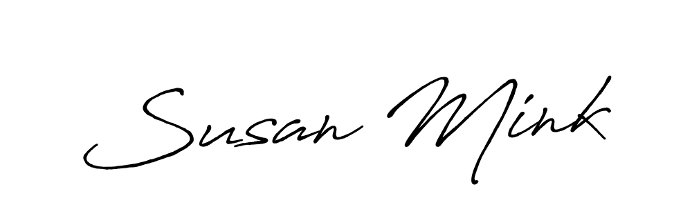 The best way (Antro_Vectra_Bolder) to make a short signature is to pick only two or three words in your name. The name Susan Mink include a total of six letters. For converting this name. Susan Mink signature style 7 images and pictures png