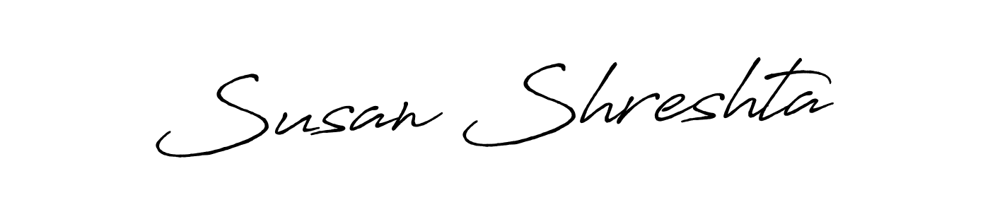 You should practise on your own different ways (Antro_Vectra_Bolder) to write your name (Susan Shreshta) in signature. don't let someone else do it for you. Susan Shreshta signature style 7 images and pictures png