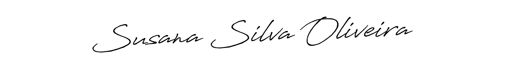 Make a beautiful signature design for name Susana Silva Oliveira. With this signature (Antro_Vectra_Bolder) style, you can create a handwritten signature for free. Susana Silva Oliveira signature style 7 images and pictures png