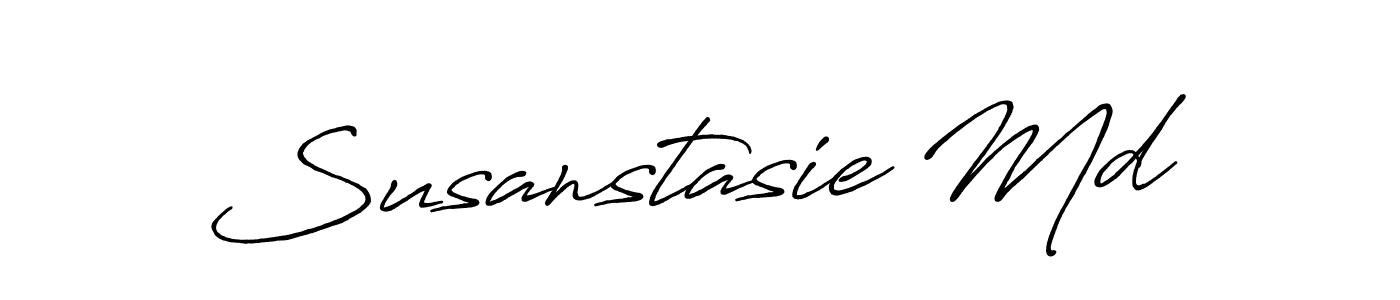 How to make Susanstasie Md name signature. Use Antro_Vectra_Bolder style for creating short signs online. This is the latest handwritten sign. Susanstasie Md signature style 7 images and pictures png