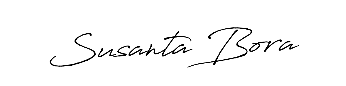 You should practise on your own different ways (Antro_Vectra_Bolder) to write your name (Susanta Bora) in signature. don't let someone else do it for you. Susanta Bora signature style 7 images and pictures png