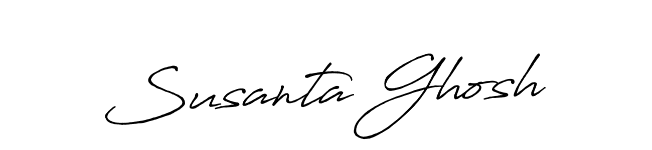 How to make Susanta Ghosh name signature. Use Antro_Vectra_Bolder style for creating short signs online. This is the latest handwritten sign. Susanta Ghosh signature style 7 images and pictures png