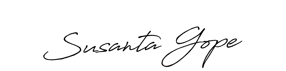 How to make Susanta Gope name signature. Use Antro_Vectra_Bolder style for creating short signs online. This is the latest handwritten sign. Susanta Gope signature style 7 images and pictures png