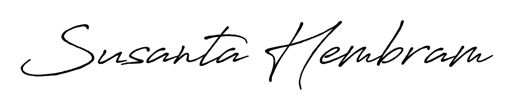 A stylish, flowing autograph style designed for name Susanta Hembram using Antro_Vectra_Bolder typography. Perfect for digital creative projects. Susanta Hembram signature style 7 images and pictures png