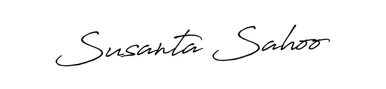 How to make Susanta Sahoo name signature. Use Antro_Vectra_Bolder style for creating short signs online. This is the latest handwritten sign. Susanta Sahoo signature style 7 images and pictures png