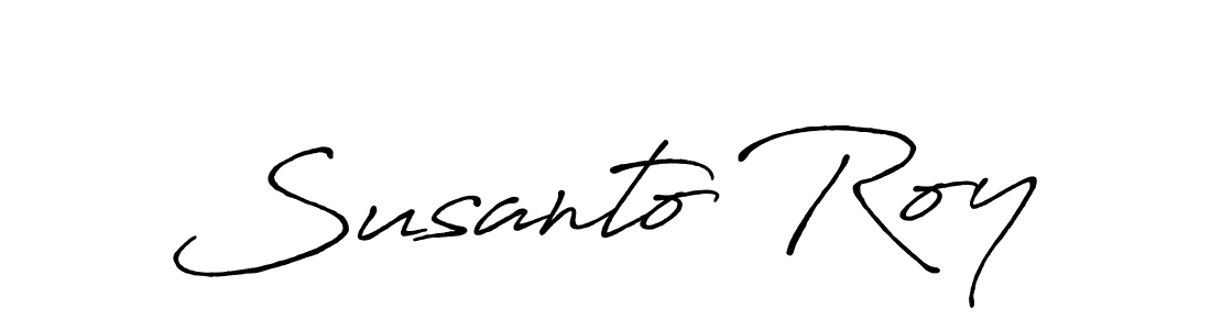 Make a beautiful signature design for name Susanto Roy. With this signature (Antro_Vectra_Bolder) style, you can create a handwritten signature for free. Susanto Roy signature style 7 images and pictures png