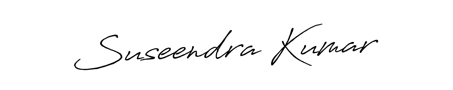 How to make Suseendra Kumar name signature. Use Antro_Vectra_Bolder style for creating short signs online. This is the latest handwritten sign. Suseendra Kumar signature style 7 images and pictures png
