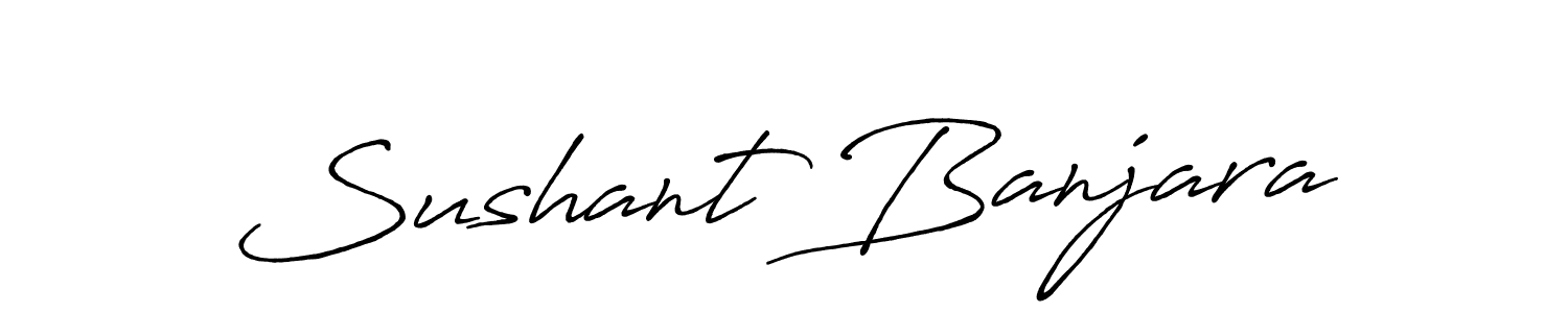 How to make Sushant Banjara signature? Antro_Vectra_Bolder is a professional autograph style. Create handwritten signature for Sushant Banjara name. Sushant Banjara signature style 7 images and pictures png