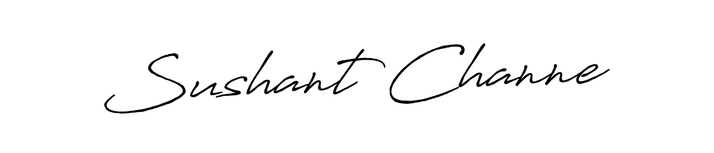Design your own signature with our free online signature maker. With this signature software, you can create a handwritten (Antro_Vectra_Bolder) signature for name Sushant Channe. Sushant Channe signature style 7 images and pictures png