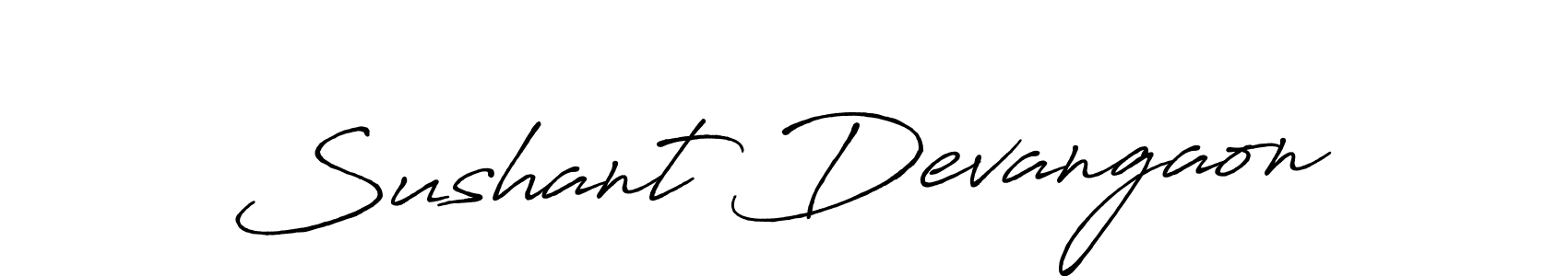 Also You can easily find your signature by using the search form. We will create Sushant Devangaon name handwritten signature images for you free of cost using Antro_Vectra_Bolder sign style. Sushant Devangaon signature style 7 images and pictures png