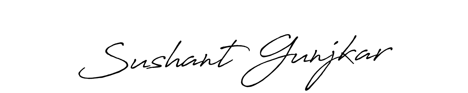 Sushant Gunjkar stylish signature style. Best Handwritten Sign (Antro_Vectra_Bolder) for my name. Handwritten Signature Collection Ideas for my name Sushant Gunjkar. Sushant Gunjkar signature style 7 images and pictures png