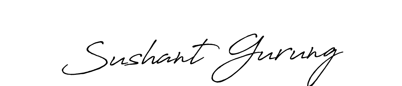 Design your own signature with our free online signature maker. With this signature software, you can create a handwritten (Antro_Vectra_Bolder) signature for name Sushant Gurung. Sushant Gurung signature style 7 images and pictures png