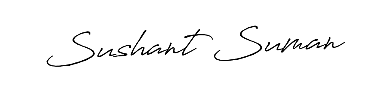 Also we have Sushant Suman name is the best signature style. Create professional handwritten signature collection using Antro_Vectra_Bolder autograph style. Sushant Suman signature style 7 images and pictures png