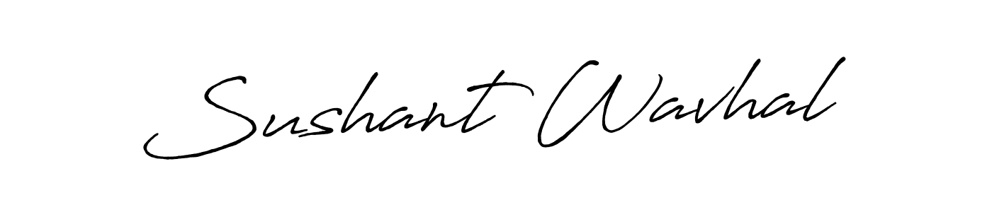 How to make Sushant Wavhal name signature. Use Antro_Vectra_Bolder style for creating short signs online. This is the latest handwritten sign. Sushant Wavhal signature style 7 images and pictures png