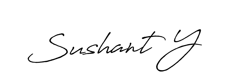 Sushant Y stylish signature style. Best Handwritten Sign (Antro_Vectra_Bolder) for my name. Handwritten Signature Collection Ideas for my name Sushant Y. Sushant Y signature style 7 images and pictures png