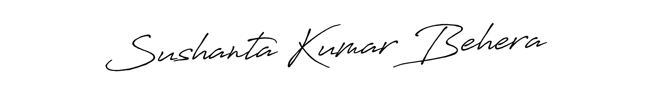 Create a beautiful signature design for name Sushanta Kumar Behera. With this signature (Antro_Vectra_Bolder) fonts, you can make a handwritten signature for free. Sushanta Kumar Behera signature style 7 images and pictures png