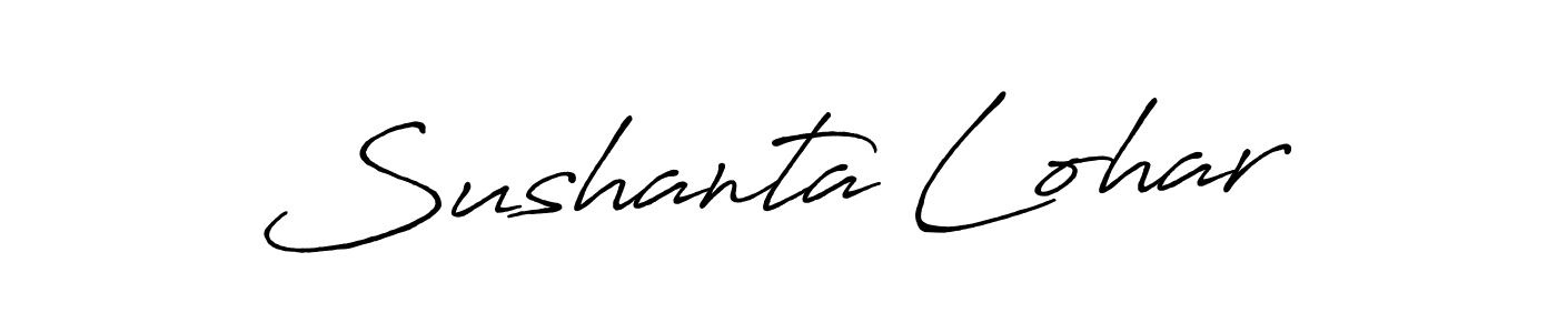 How to make Sushanta Lohar name signature. Use Antro_Vectra_Bolder style for creating short signs online. This is the latest handwritten sign. Sushanta Lohar signature style 7 images and pictures png
