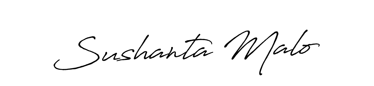 Antro_Vectra_Bolder is a professional signature style that is perfect for those who want to add a touch of class to their signature. It is also a great choice for those who want to make their signature more unique. Get Sushanta Malo name to fancy signature for free. Sushanta Malo signature style 7 images and pictures png
