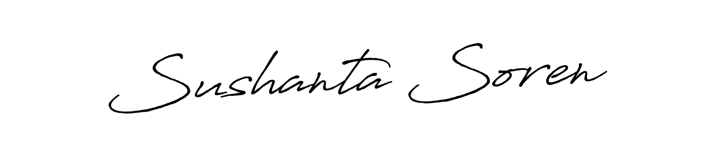 Create a beautiful signature design for name Sushanta Soren. With this signature (Antro_Vectra_Bolder) fonts, you can make a handwritten signature for free. Sushanta Soren signature style 7 images and pictures png