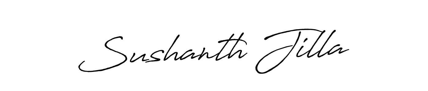 Also we have Sushanth Jilla name is the best signature style. Create professional handwritten signature collection using Antro_Vectra_Bolder autograph style. Sushanth Jilla signature style 7 images and pictures png