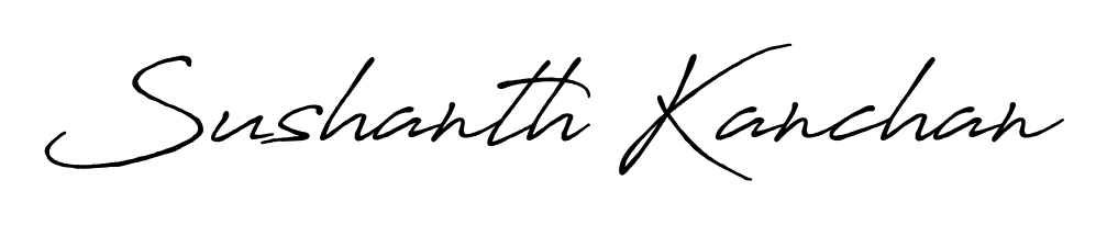 You can use this online signature creator to create a handwritten signature for the name Sushanth Kanchan. This is the best online autograph maker. Sushanth Kanchan signature style 7 images and pictures png