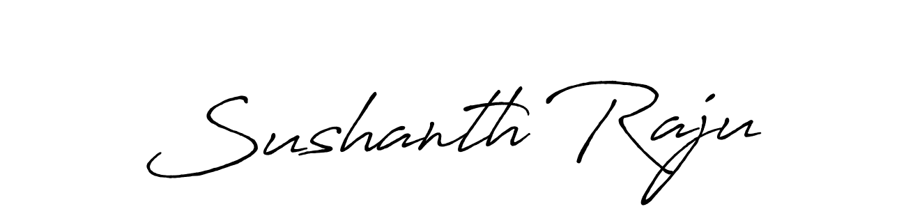 Make a beautiful signature design for name Sushanth Raju. With this signature (Antro_Vectra_Bolder) style, you can create a handwritten signature for free. Sushanth Raju signature style 7 images and pictures png