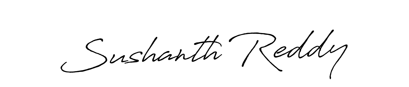 Make a beautiful signature design for name Sushanth Reddy. With this signature (Antro_Vectra_Bolder) style, you can create a handwritten signature for free. Sushanth Reddy signature style 7 images and pictures png