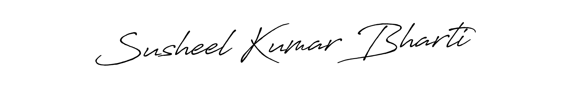 Make a beautiful signature design for name Susheel Kumar Bharti. With this signature (Antro_Vectra_Bolder) style, you can create a handwritten signature for free. Susheel Kumar Bharti signature style 7 images and pictures png