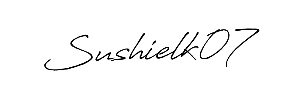 Make a short Sushielk07 signature style. Manage your documents anywhere anytime using Antro_Vectra_Bolder. Create and add eSignatures, submit forms, share and send files easily. Sushielk07 signature style 7 images and pictures png