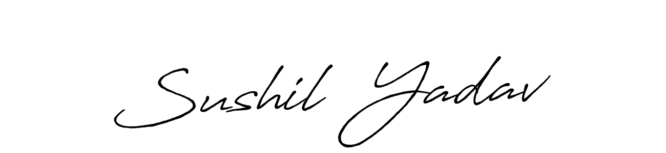 Also You can easily find your signature by using the search form. We will create Sushil  Yadav name handwritten signature images for you free of cost using Antro_Vectra_Bolder sign style. Sushil  Yadav signature style 7 images and pictures png