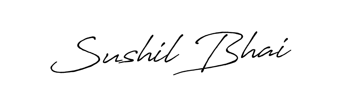 Make a beautiful signature design for name Sushil Bhai. With this signature (Antro_Vectra_Bolder) style, you can create a handwritten signature for free. Sushil Bhai signature style 7 images and pictures png