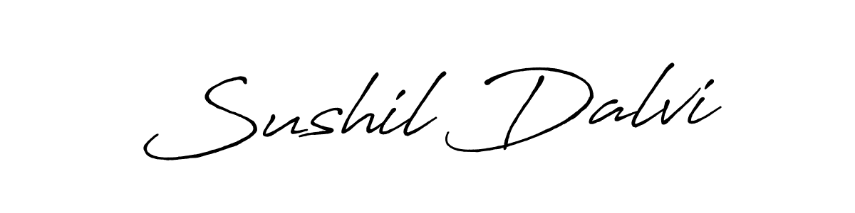 Create a beautiful signature design for name Sushil Dalvi. With this signature (Antro_Vectra_Bolder) fonts, you can make a handwritten signature for free. Sushil Dalvi signature style 7 images and pictures png