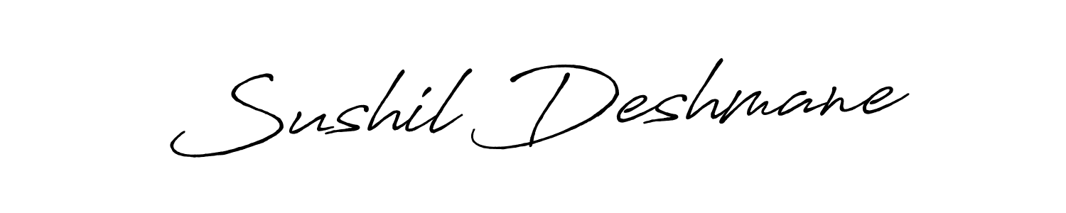 You should practise on your own different ways (Antro_Vectra_Bolder) to write your name (Sushil Deshmane) in signature. don't let someone else do it for you. Sushil Deshmane signature style 7 images and pictures png