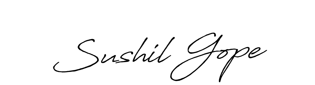 How to make Sushil Gope signature? Antro_Vectra_Bolder is a professional autograph style. Create handwritten signature for Sushil Gope name. Sushil Gope signature style 7 images and pictures png