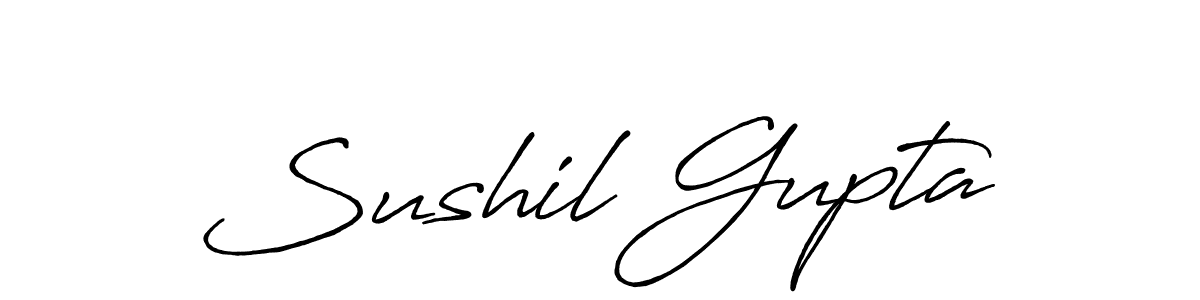 Make a beautiful signature design for name Sushil Gupta. With this signature (Antro_Vectra_Bolder) style, you can create a handwritten signature for free. Sushil Gupta signature style 7 images and pictures png