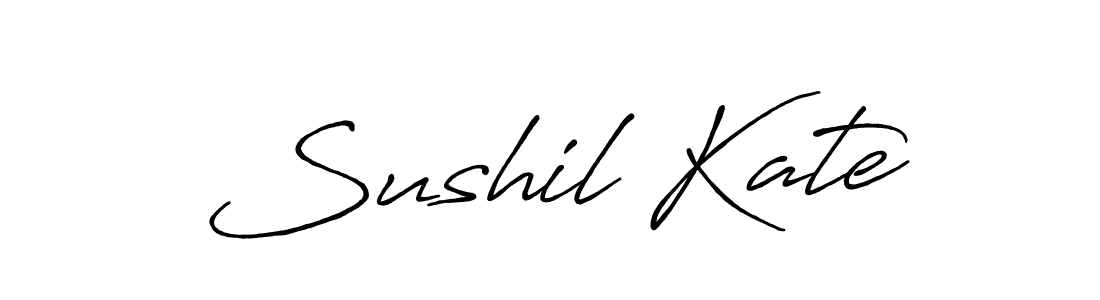 The best way (Antro_Vectra_Bolder) to make a short signature is to pick only two or three words in your name. The name Sushil Kate include a total of six letters. For converting this name. Sushil Kate signature style 7 images and pictures png
