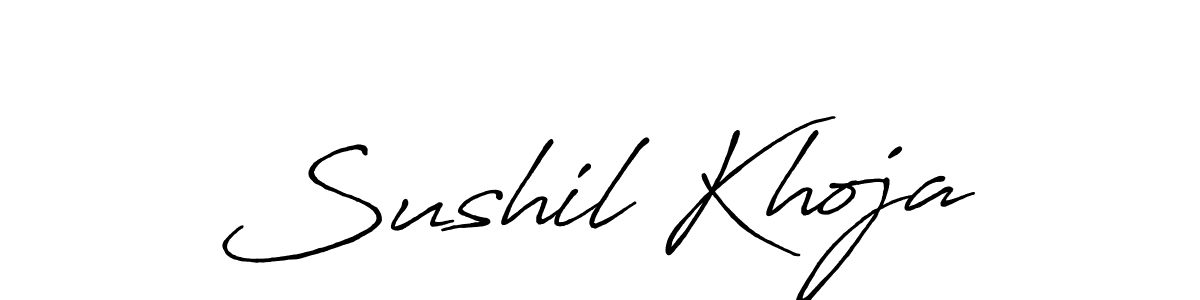 Also You can easily find your signature by using the search form. We will create Sushil Khoja name handwritten signature images for you free of cost using Antro_Vectra_Bolder sign style. Sushil Khoja signature style 7 images and pictures png