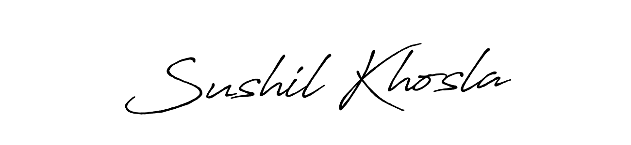 Sushil Khosla stylish signature style. Best Handwritten Sign (Antro_Vectra_Bolder) for my name. Handwritten Signature Collection Ideas for my name Sushil Khosla. Sushil Khosla signature style 7 images and pictures png