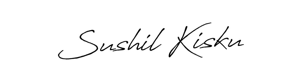 if you are searching for the best signature style for your name Sushil Kisku. so please give up your signature search. here we have designed multiple signature styles  using Antro_Vectra_Bolder. Sushil Kisku signature style 7 images and pictures png