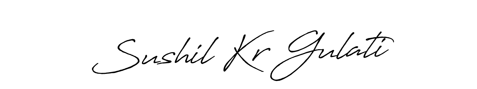 Use a signature maker to create a handwritten signature online. With this signature software, you can design (Antro_Vectra_Bolder) your own signature for name Sushil Kr Gulati. Sushil Kr Gulati signature style 7 images and pictures png